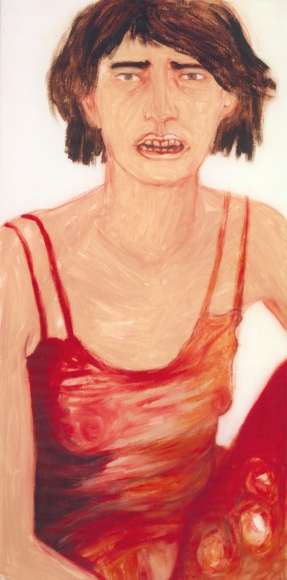 birgit k&uuml;bler&nbsp;&nbsp;&nbsp;akt mit armanikleid I&nbsp;&nbsp;&nbsp;2000